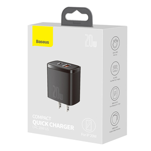 Baseus-<span class=keywords><strong>Cargador</strong></span> USB de 20W para iPhone 14, 13, 12, 11 Pro Max, carga rápida tipo C, PD, doble puerto USB, <span class=keywords><strong>cargador</strong></span> de teléfono portátil - Product Image 6