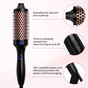 Brosse lissante magique personnalisée de qualité supérieure avec écran LED, plaques en céramique titane électriques pour cheveux raides, usage domestique et hôtelier - Product Image 4
