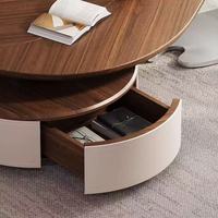 Ensemble table basse et meuble TV en bois massif en forme de feuille, style moderne, luxe léger, pour chambre/salon - Nouveau design unique