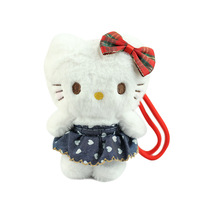 Mignon et créatif : Pendentif porte-clés pour sac à dos de filles, motif chat floral en peluche KT, avec rembourrage en coton PP