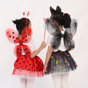 Disfraz de Mariposa para Niñas, Vestido de Fiesta de Cumpleaños, Disfraz de Mariquita para Halloween, Alas de Hada, Falda Tutú - Product Image 2