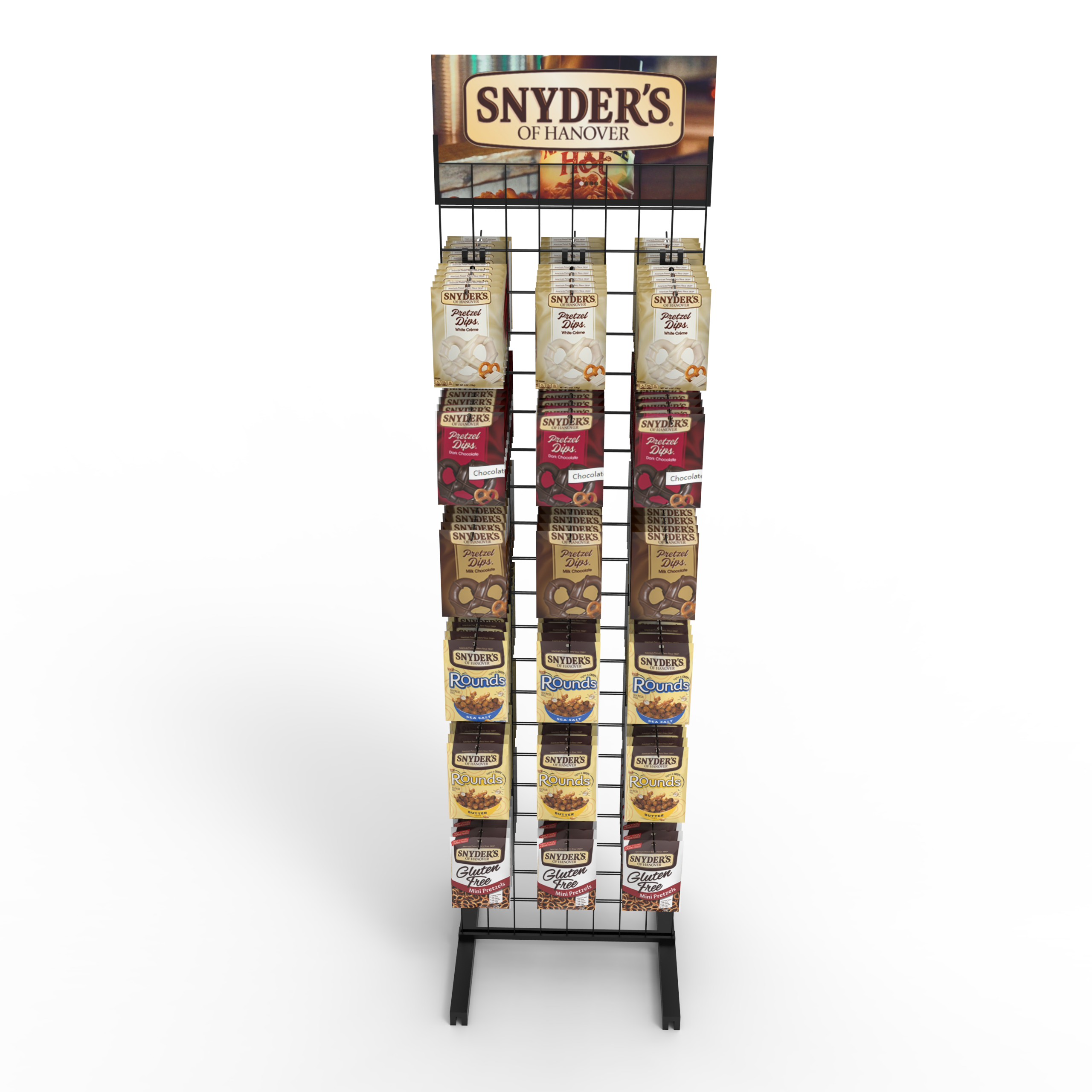 Customized Modern Double-Sided Metal Wire Mesh Storage Display Rack with Rotating Feature for Supermarkets & Exhibition Venues — view 4