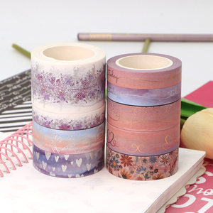 <span class=keywords><strong>Cinta</strong></span> Decorativa <span class=keywords><strong>Washi</strong></span> Dorada de 15mm*10m al por Mayor, en Existencia, para el Día de San Valentín, con Forma de Corazón y Rosa, para Envolver Regalos - Product Image 6