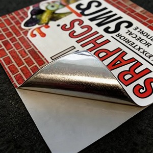 Pegatina de aluminio súper resistente al desgarro, autoadhesiva, personalizada MIDIYA, con acabado mate rugoso, <span class=keywords><strong>para</strong></span> publicidad en suelos. - Product Image 1