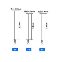NOUVEAU 4 #5 #6 # Fil d'acier dur Long Pole Fishing Swivels Ball Bearing Swivel Solid Rings Rolling Swivel Carp Fishing Accessories