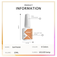 JTING boîte à ongles gratuite paquet 6 couleurs vernis gel ongles kit vernis semi permanent émail gel vernis en gros nail art fournitures