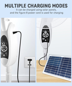 Hot Selling 16 Inch Rechargeable Standing Solar Powered Fan With LED <b>Light</b> & <b>Remote</b> <b>Control</b> KL-S116 Solar Power Stand Fan - Product Image 4