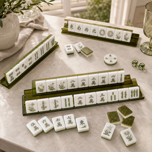 Juego de Mahjong Americano Portátil Moderno Completo de 160 Piezas, Acrílico Grabado, Etiqueta Privada Personalizada OEM/ODM - Product Image 4