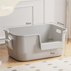 Thêm-Lớn tràn-bằng chứng thân thiện với môi nhựa Mèo hộp rác 100L Công suất gia cố ABS + PP Thiết kế bền Mở thiết kế lớn hơn - Product Image 6