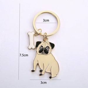 Buena calidad Changzhi Metal llavero mascota perro Navidad regalo promocional Rowena Mynah llavero para Halloween - Product Image 4