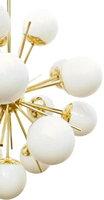 Lustre inspiré de Sputnik, globe doré et lampe de plafond en laiton, luminaire suspendu rétro avec LED à intensité variable pour la décoration de la maison et du bureau