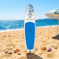 Planche à pagaie gonflable en PVC SUP transfrontalière prête à être expédiée - Planche à pagaie portable pour le yoga aquatique et la navigation