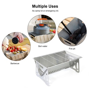 Parrilla Portátil Plegable de Carbón y Leña CZFIT Premium, Mini Estufa de Acero Inoxidable para Camping, Pesca, Playa y Fiestas en el Patio - Product Image 6