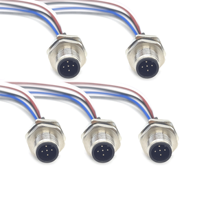 ขั้วต่อสายเคเบิลแบบกันน้ำ IP67 สำหรับการบิน รุ่น M12 5 ขา แบบ A-Code ตัวผู้ - Product Image 4