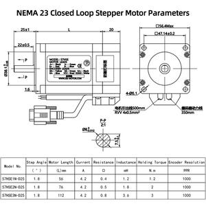 มอเตอร์แบบวงปิด 17 23 34 พร้อมไดรเวอร์สำหรับ CNC, เครื่องพิมพ์ 3 มิติ, ทางการแพทย์, สิ่งทอ, บรรจุภัณฑ์, โลจิสติกส์ มอเตอร์แบบวงปิดและ - Product Image 5