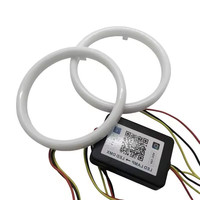 Anneaux lumineux LED RGBW Angel Eyes contrôlables par application, 70mm 80mm 90mm 95mm 100mm 110mm 120mm, anneaux lumineux en coton pour projecteur LED