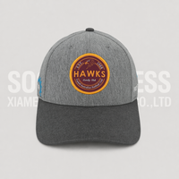 Casquette de baseball structurée Soochic en jersey de coton premium, avec patch tissé personnalisé, visière incurvée, unisexe, pour activités de plein air et fitness, toutes saisons
