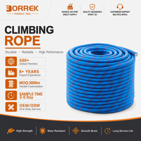 Corde statique d'arboriste 3/8 pouce 48 brins 9000 lbs MBS en polyester pour l'escalade d'arbres, le tirage, la balançoire, la navigation, la rigging et le camping