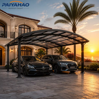 Pérgola de Aluminio Montada en Pared Paiyahao, 3.0mm, Techo de Policarbonato con Protección UV, Sin Columnas, para Vehículos