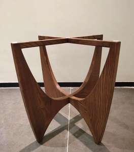 Ножка из массива черного ореха для обеденного стола, новая модная дизайнерская основа для стола, может быть настроена 679*479*562 мм - Product Image 4