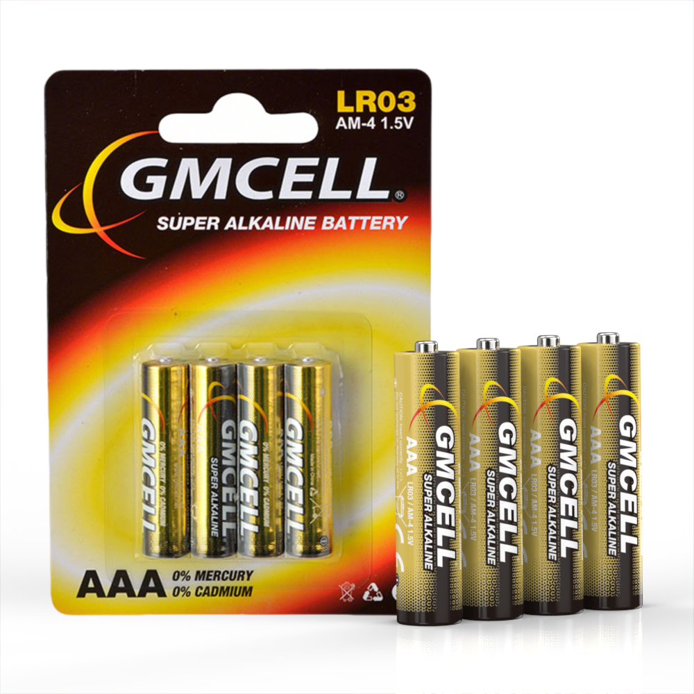 GMCELL, заводская цена, лидер продаж, основная батарея 1,5 В AAA LR03, щелочная батарея