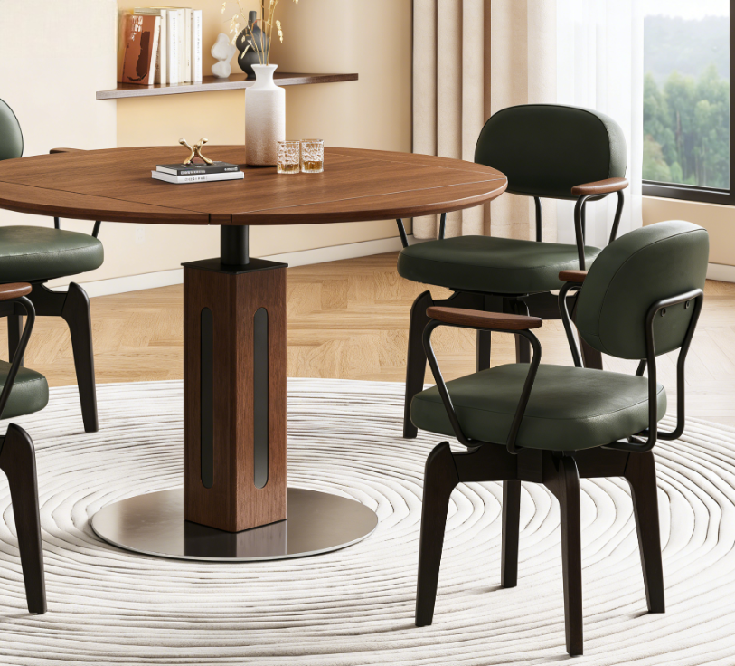 D5036 Marble Round Contemporary Dining Table 1.1m-Waterproof Durable ...