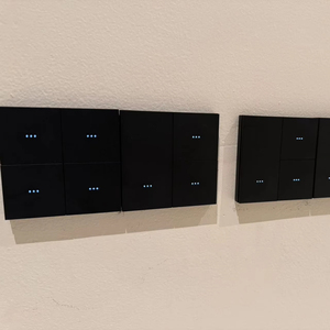 Aluminium Multifunktion licht Luxus Stil Doppel öffnung Wohnzimmer Wand schalter - Product Image 2