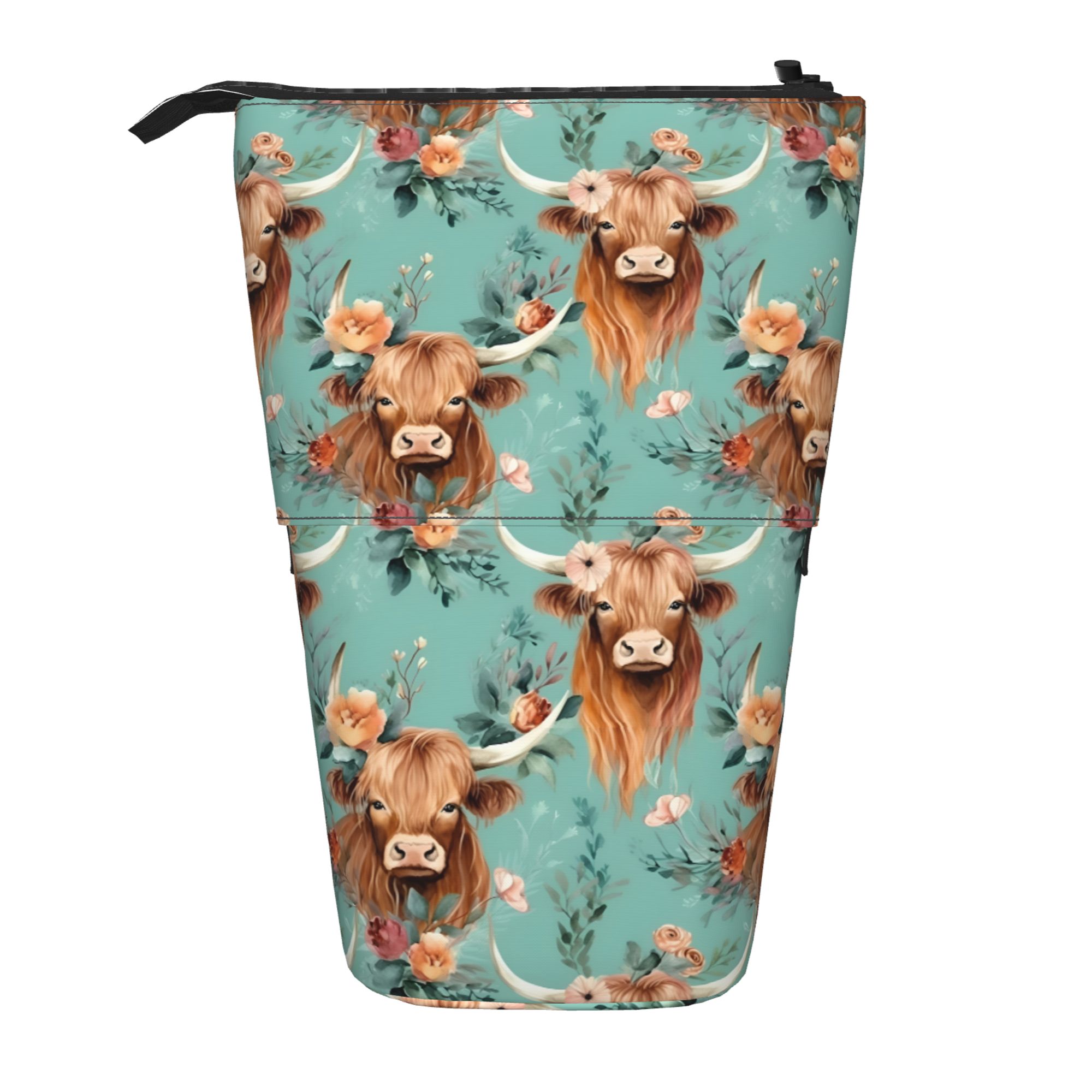 #4-Highland Cattle & Flowers