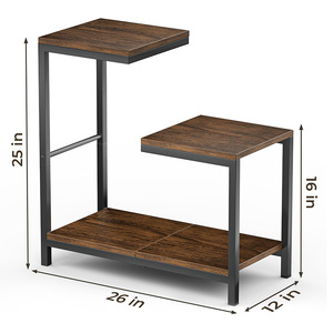 OEM & ODM G-Shaped End Small <b>Side</b> Table for Bedroom <b>Living</b> <b>Room</b> Bedside Table Storage Shelf for Small Spaces Bedroom Furniture - Product Image 3