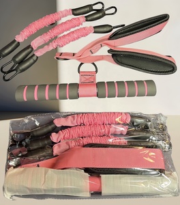Pédalier de tension amélioré avec poignées, tubes en latex et tissu en mousse souple pour exercices de sit-up, bras et Pilates - Product Image 3