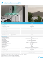Batterie murale Deye RW-F16 Lifepo4 51.2v 314ah Batterie au lithium 15kwh 16kwh Système de batterie domestique Deya Powerwall ESS