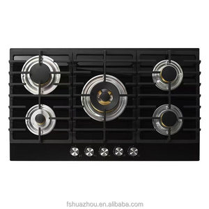 Encimera de Gas LPG con Encendido Electrónico, 5 Quemadores, Vitrocerámica Empotrada, Electrodoméstico de Cocina para Uso Doméstico y Hotelero - Product Image 1