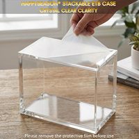 Boîte de protection magnétique personnalisée en acrylique moderne monobloc super pressurisée Op-01 pour cartes de jeu, présentoir