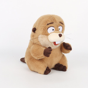 HOPPERS Peluche Castor, Marmotte et Marmot de dessin animé, Jouet en peluche amusant, doux et câlin, avec expression mignonne, Mascotte, Cadeau d'anniversaire - Product Image 3