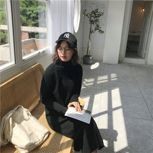 <span class=keywords><strong>Abito</strong></span> Maglione Lungo <span class=keywords><strong>a</strong></span> Collo Alto <span class=keywords><strong>in</strong></span> <span class=keywords><strong>Maglia</strong></span> <span class=keywords><strong>a</strong></span> <span class=keywords><strong>Coste</strong></span>, Moda Coreana Invernale 2021, Caldo e Spesso per Donna - Product Image 4