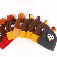 Divertido Gorro de Punto con Diseño de Pavo Corriendo, Unisex, para Uso Diario, Accesorio Suave para la Cabeza, Ideal para Acción de Gracias, Fiestas, Cosplay, Viajes