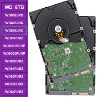 Disque dur interne WD84EJRX violet 8 To SATA 6 Gbit/s 7200 tr/min 128 Mo de cache 3,5 pouces AllFrame pour système de caméra de sécurité 24/7 64 HD Utilisé