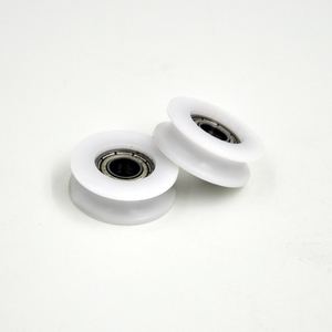 Roue <span class=keywords><strong>à</strong></span> roulement en plastique en forme de <span class=keywords><strong>U</strong></span> de 5 <span class=keywords><strong>à</strong></span> 8 mm pour tiroir de meuble, roue de guidage pour <span class=keywords><strong>rail</strong></span> coulissant de meuble - Product Image 6