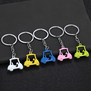 LLavero de moda con estilo 3D Aleación de Metal Mini coche carrito de Golf llavero bolsas colgante llavero accesorios creativos hombres joyería regalo - Product Image 2