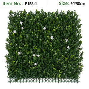 Mur végétal artificiel en plastique résistant aux UV, écologique et durable, avec feuillage vert pour la décoration intérieure et extérieure - Product Image 1