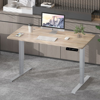 Bureau debout électrique moderne à double moteur, hauteur réglable, ergonomique, avec cadre à 2 pieds, pour bureau à domicile et ordinateur