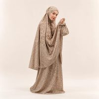 Ensemble de prière Mukena en coton Azura pour femmes, vêtements modestes, vêtements islamiques