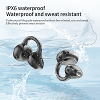 Écouteurs Bluetooth 5.4 W30 Sport Earclip avec réduction de bruit ENC, certifiés CE, FCC, RoHS, ISO9001, étanches IPX6, sans fil, pour le sport