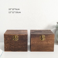 Bricolage inachevé personnalisé fait à la main en bois charnière cadeau artisanat article impression couleur thé industriel bois artisanat boîtes en bois signes muraux