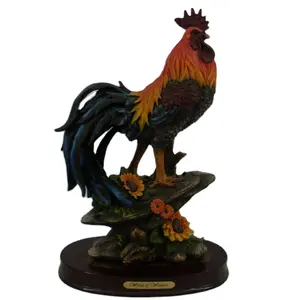 Ornamen Ayam Hewan Zodiak Ayam Resin Ayam Jantan Rumah Ruang Tamu Kantor Desktop TV Kabinet Kerajinan Dekoratif