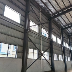 อาคารโกดังโครงสร้างเหล็กสำเร็จรูปขนาด 1000 ตารางเมตร ชุดโครงสร้างเหล็กสำเร็จรูป - Product Image 2