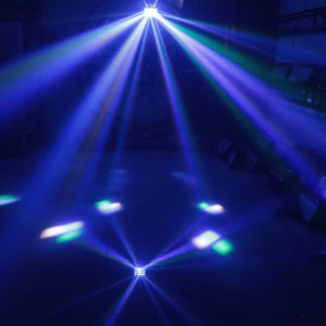 Lámpara láser de luz de mariposa, efecto de escenario colorido LED de 3 capas para DJ Disco, proyector de iluminación elegante, uso en escenario - Product Image 1