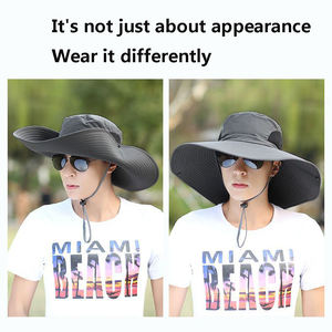 Chapeau de pêcheur unisexe pour la protection solaire en plein air, imperméable, à large bord, séchage rapide, pliable, pour la randonnée, la pêche, le camping - Product Image 6