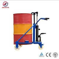 Chariot à fûts hydraulique manuel CHENGLI 350 kg, chariot à main, transpalette manuel, chariot à roulettes 55 L, antidéflagrant