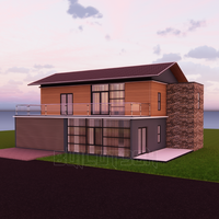 Maison familiale de 257.4 m² 5 chambres à coucher Maison modulaire préfabriquée de 2 étages clé en main entièrement finie en Côte d'Ivoire